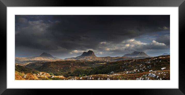 Storm Clouds over Suilven, Scotland Framed Mounted Print by Arterra 