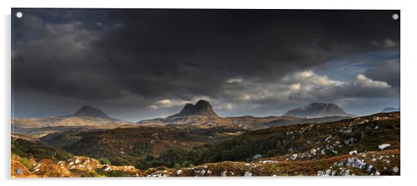 Storm Clouds over Suilven, Scotland Acrylic by Arterra 