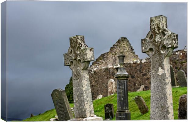 Graveyard of Cill Chriosd at Strathaird on the Isle of Skye, Scotland Canvas Print by Arterra 