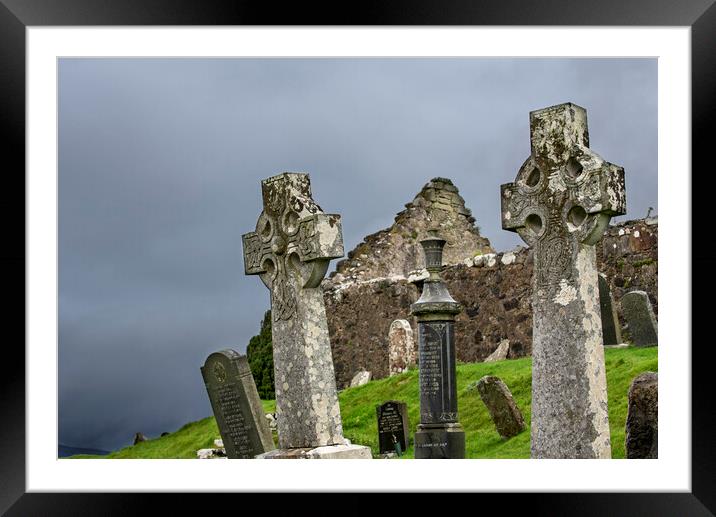 Graveyard of Cill Chriosd at Strathaird on the Isle of Skye, Scotland Framed Mounted Print by Arterra 