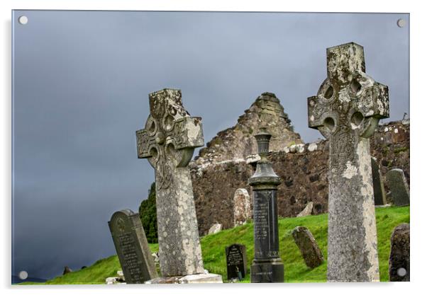 Graveyard of Cill Chriosd at Strathaird on the Isle of Skye, Scotland Acrylic by Arterra 
