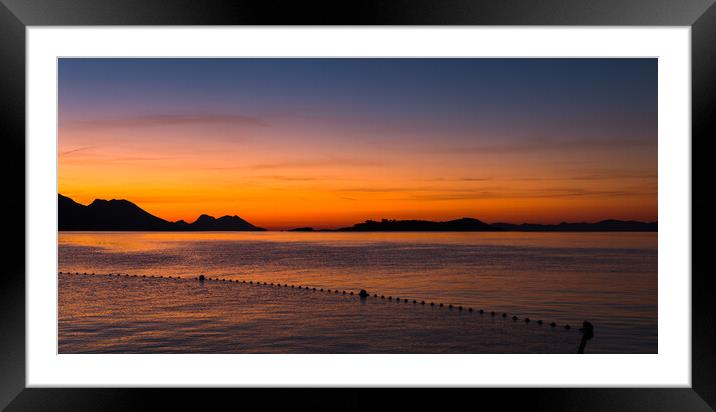 Sunrise over the Peljesac channel Framed Mounted Print by Jason Wells