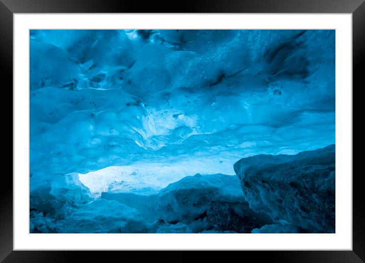 Blue Ice Cave, Iceland Framed Mounted Print by Arterra 