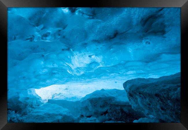 Blue Ice Cave, Iceland Framed Print by Arterra 