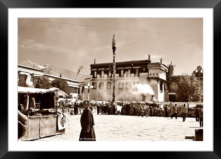 Jokhang Market, Lhasa Framed Mounted Print by Nathalie Hales