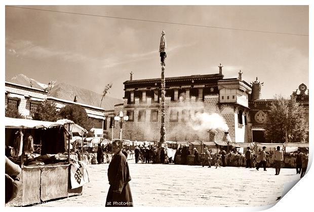 Jokhang Market, Lhasa Print by Nathalie Hales
