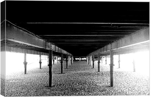 under the pier Canvas Print by rachael hardie