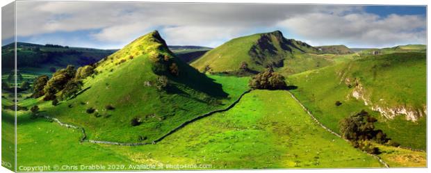 Chrome Hill and Parkhouse Hill Canvas Print by Chris Drabble