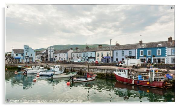Carnlough Harbour Acrylic by jim Hamilton