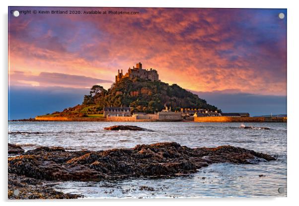 St Michaels mount cornwall Acrylic by Kevin Britland