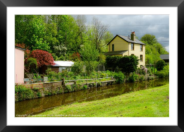 Home along the Canal Framed Mounted Print by Jane Metters