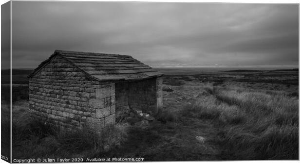 Shelter on the Moor Canvas Print by Jules Taylor