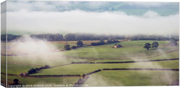 Cloud inversion over the Derwent Valley Canvas Print by Chris Drabble
