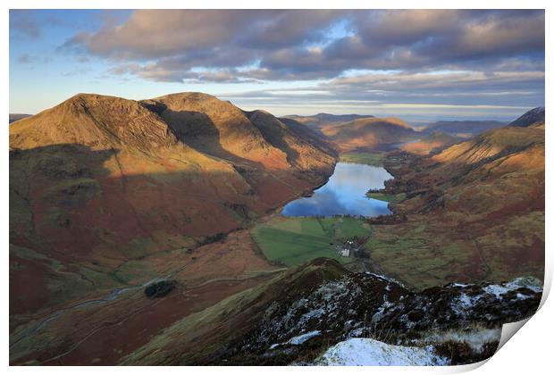 Lake Buttermere in the Lake District Print by MIKE HUTTON