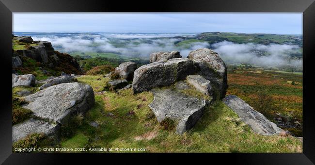 Cloud inversion over the Derwent Valley Framed Print by Chris Drabble