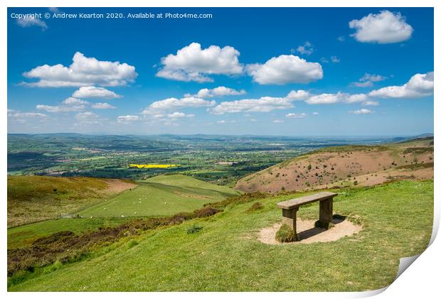 The Vale of Clwyd on a beautiful spring day Print by Andrew Kearton