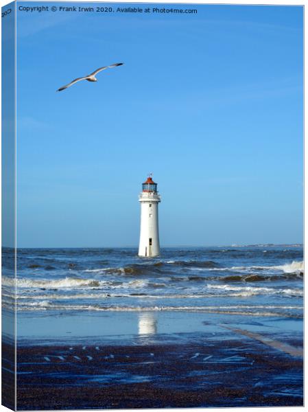 Perch Rock Lighthouse, New Brighton. Canvas Print by Frank Irwin