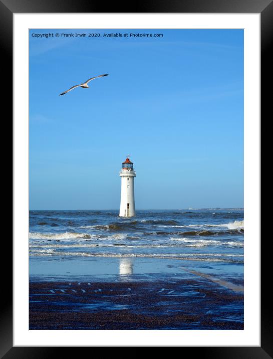 Perch Rock Lighthouse, New Brighton. Framed Mounted Print by Frank Irwin