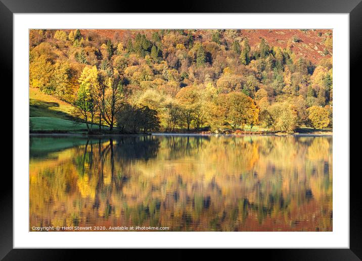Reflections of Grasmere Lake Framed Mounted Print by Heidi Stewart