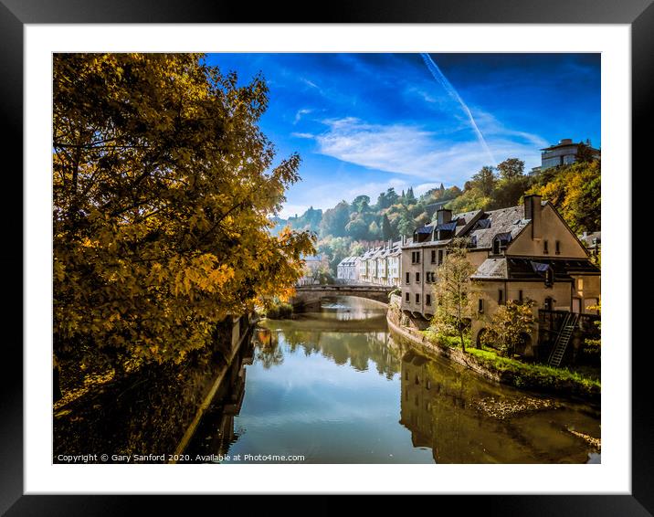 Views along the Alzette River Framed Mounted Print by Gary Sanford