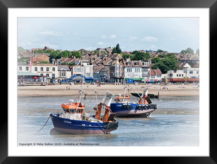 City Beach, Southend on sSea, Essex, UK. Framed Mounted Print by Peter Bolton
