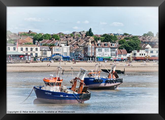 City Beach, Southend on sSea, Essex, UK. Framed Print by Peter Bolton