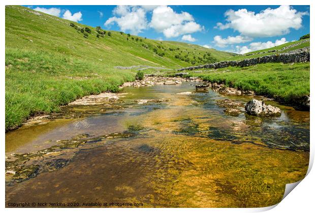 River Wharfe at Langstrothdale Yorkshire Dales  Print by Nick Jenkins
