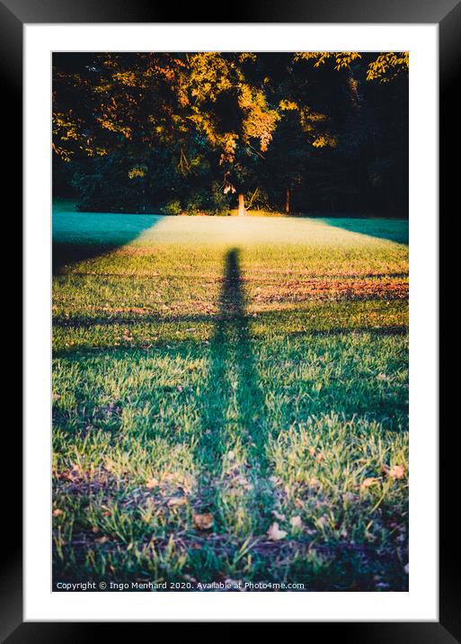Long man shadow Framed Mounted Print by Ingo Menhard