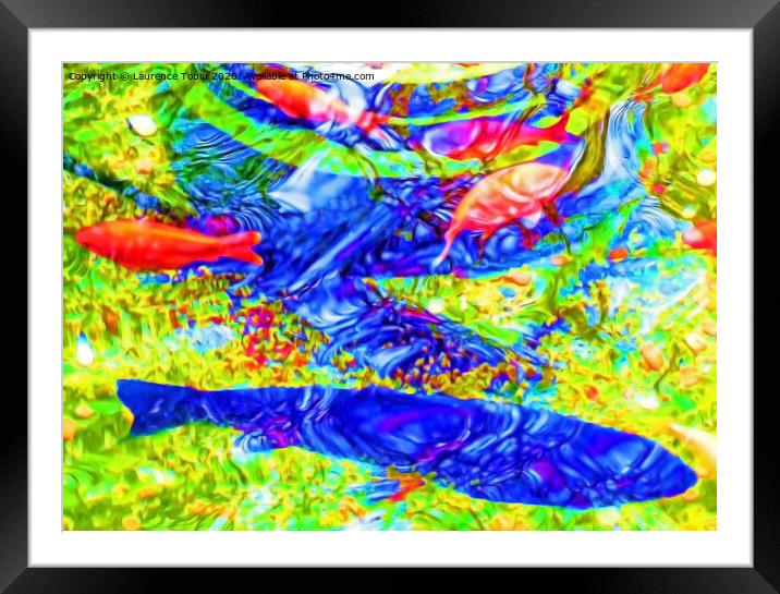 Aquarium Abstract Framed Mounted Print by Laurence Tobin