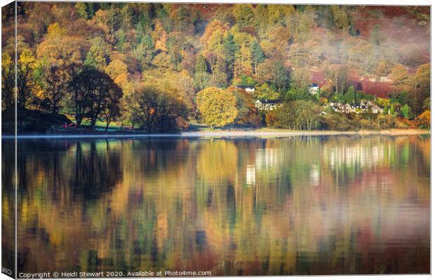 Reflections of Grasmere Lake Canvas Print by Heidi Stewart