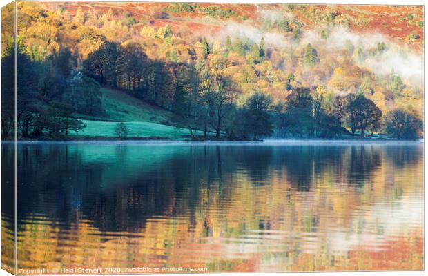 Reflections of Grasmere Lake Canvas Print by Heidi Stewart