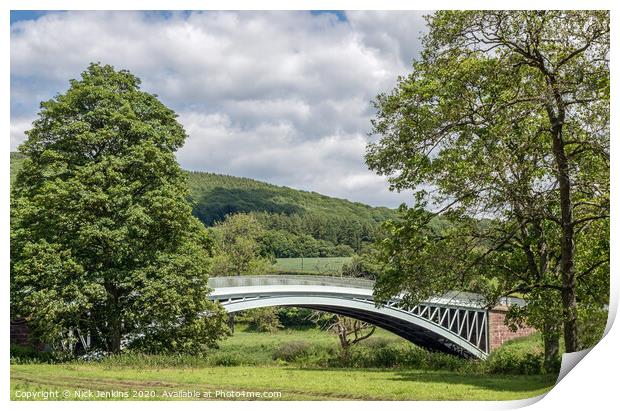 Bigsweir Bridge Crossing the River Wye Monmouthshi Print by Nick Jenkins