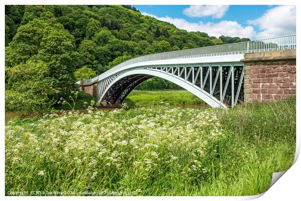 Bigsweir Bridge over River Wye Monmouthshire Print by Nick Jenkins