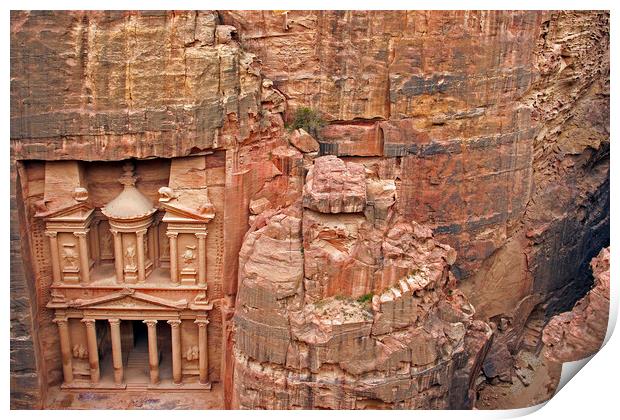 Al Khazneh in the Ancient City Petra, Jordan Print by Arterra 