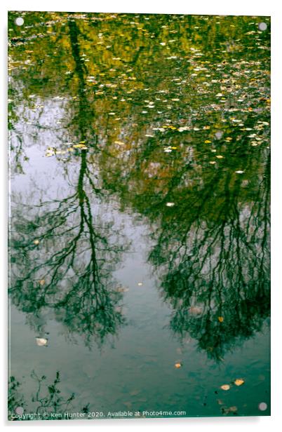 Autumn Refection Acrylic by Ken Hunter