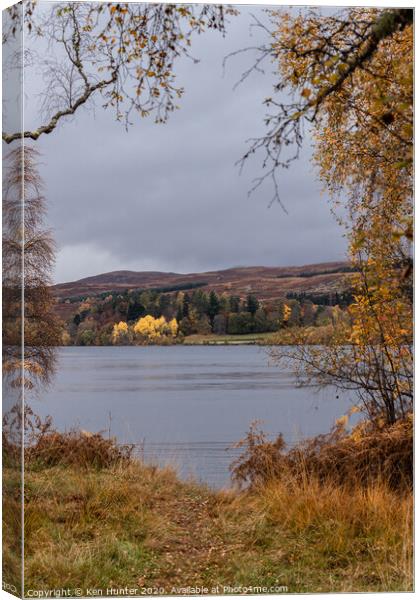 Loch Rannoch in Autumn Canvas Print by Ken Hunter
