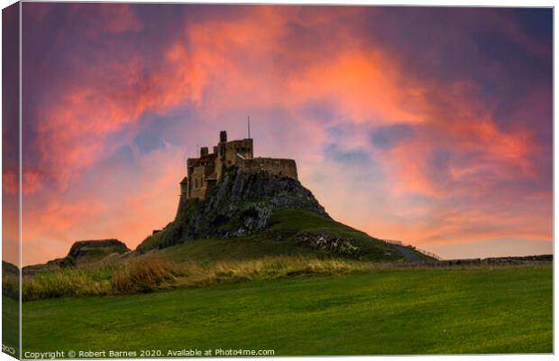 Lindisfarne Castle at Dawn Canvas Print by Lrd Robert Barnes