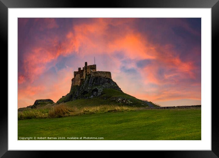Lindisfarne Castle at Dawn Framed Mounted Print by Lrd Robert Barnes