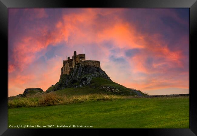 Lindisfarne Castle at Dawn Framed Print by Lrd Robert Barnes