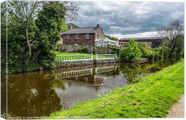 Monmouthshire and Brecon Canal  Canvas Print by Jane Metters