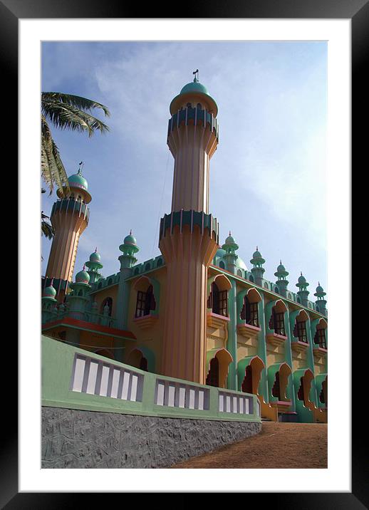 Beachside Mosque Varkala Framed Mounted Print by Serena Bowles
