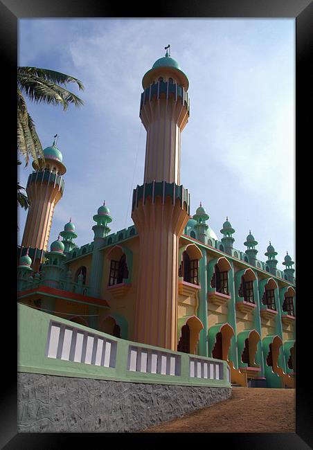 Beachside Mosque Varkala Framed Print by Serena Bowles