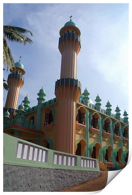 Beachside Mosque Varkala Print by Serena Bowles