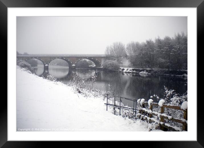 Three Arches in the Snow, Fairburn Framed Mounted Print by Phil Clarkson