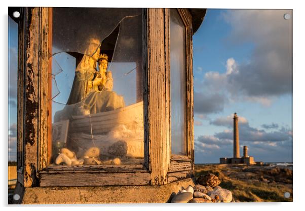 Phare de Gatteville at Pointe de Barfleur, Normandy Acrylic by Arterra 