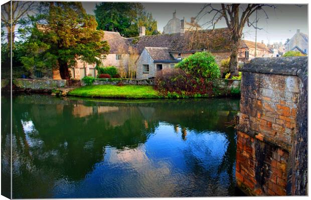 Burford Cottage Cotswolds West Oxfordshire England Canvas Print by Andy Evans Photos
