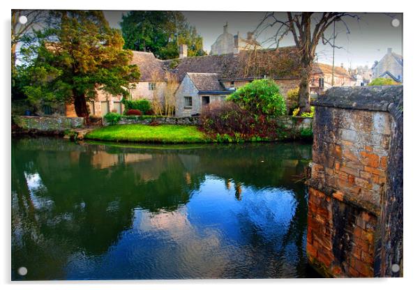Burford Cottage Cotswolds West Oxfordshire England Acrylic by Andy Evans Photos