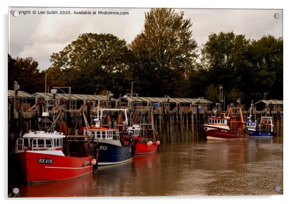 Rye Fishing Fleet Acrylic by Lee Sulsh