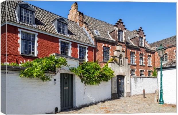 Beguinage O.L.V. Ter Hooyen in Ghent, Belgium Canvas Print by Arterra 