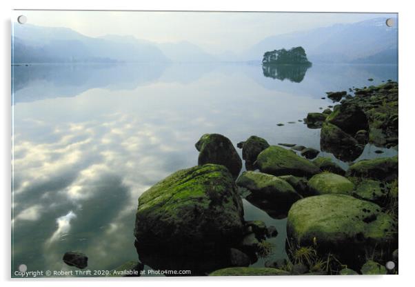 Derwentwater from Lord's Island Acrylic by Robert Thrift